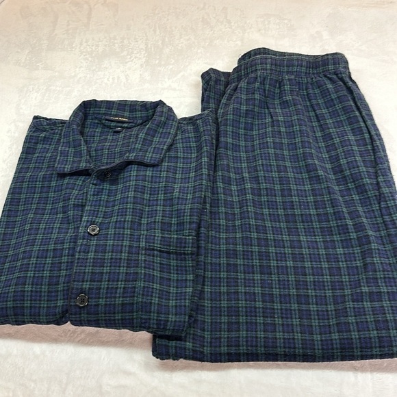 Club Room Men’s Navy/Green Plaid Cotton PJ Set XL - Picture 4 of 9